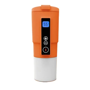 Image of Temperature Control Travel Coffee Mug Electric heated Travel Mug 12V Stainless Steel Tumbler Smart Heating Car Cup