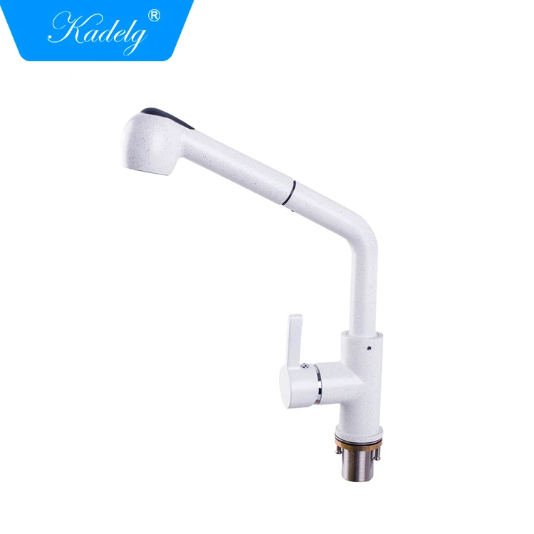 The Top 10 Brands Sanitary Ware White Color Brass Pull out Kitchen Faucet