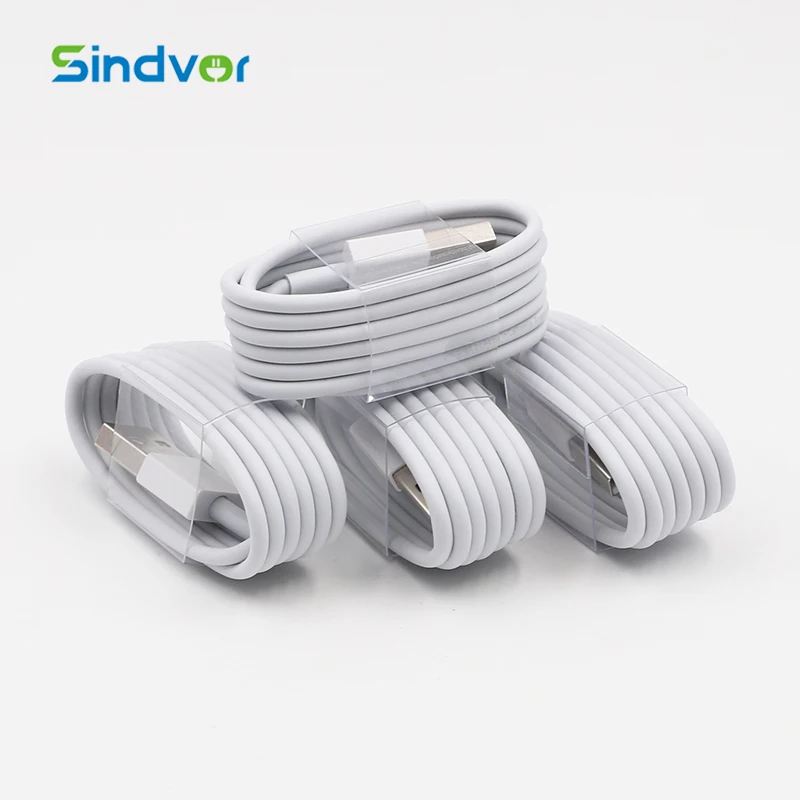 

Wholesale Mobile Phone Fast Charging Custom Charger Data Charging USB Cable for iPhone 678, White