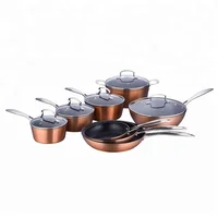

Ejoyway 13pcs Cookware sets copper pans Nonstick coating with Stainless steel handle frying pan Casseroles kitchen use