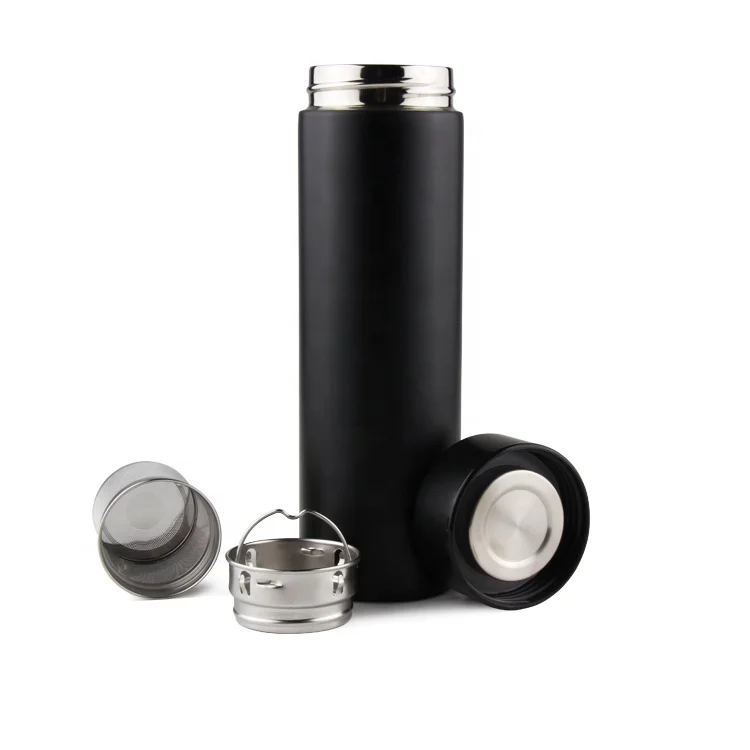 2019 New Double Wall Vacuun Travel Stainless Steel Tumbler 18/8 Water Bottle Vacuum Flask With Basket Filter
