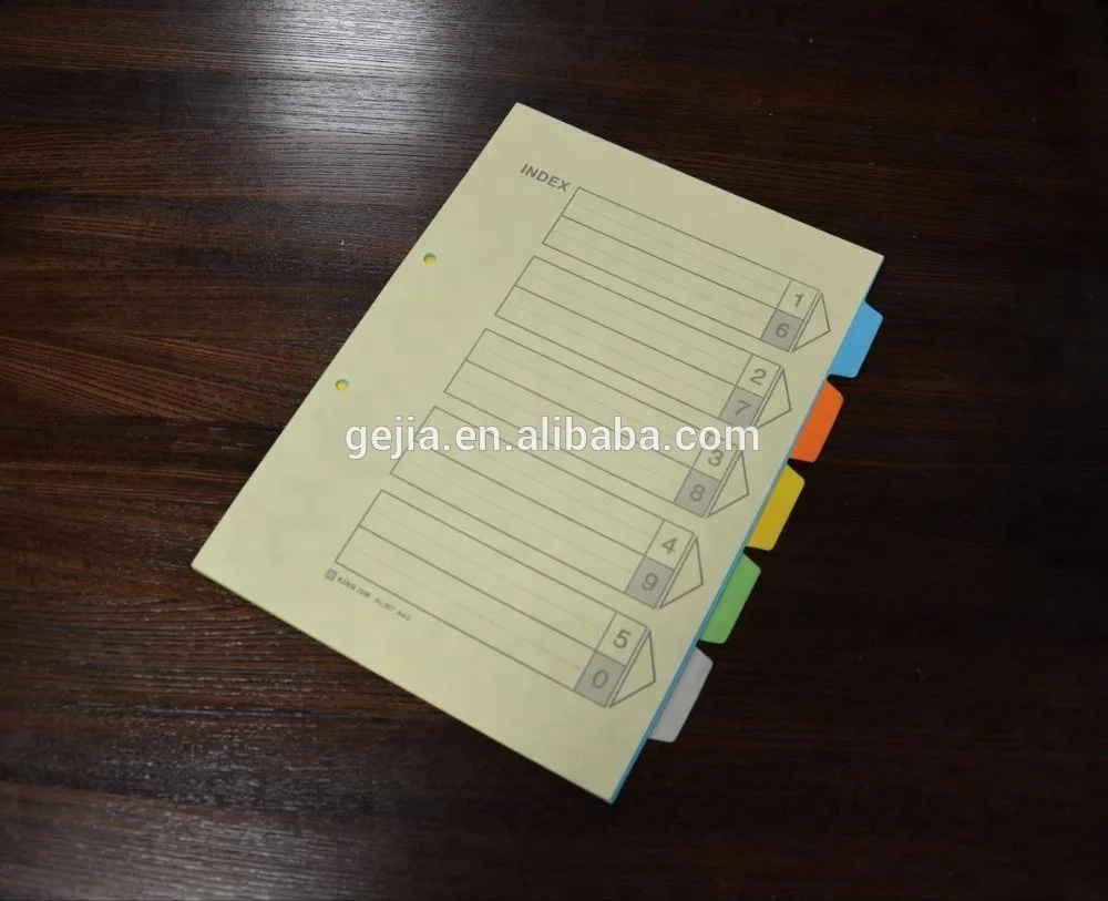 
paper index divider,Color paper Index divider with FSC 