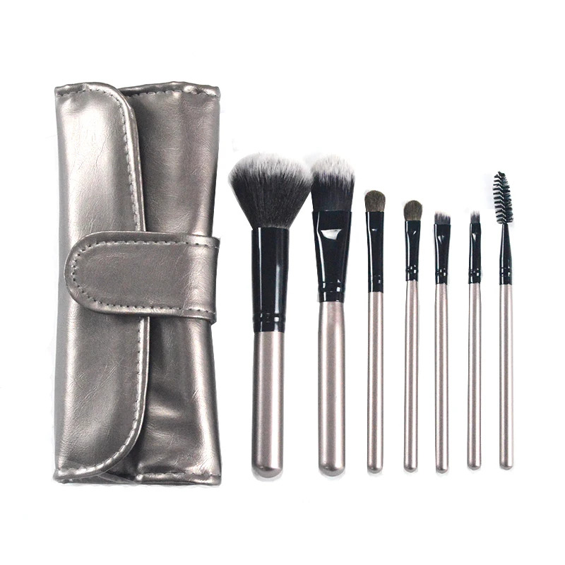 

Hot selling toq quality 7pcs natural bristle wholesale makeup brush set de pinceaux maquillage