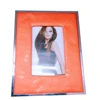 2019 New Style Orange Aluminum Photo Frame Leather Picture Frame Glass Desk Home Decoration