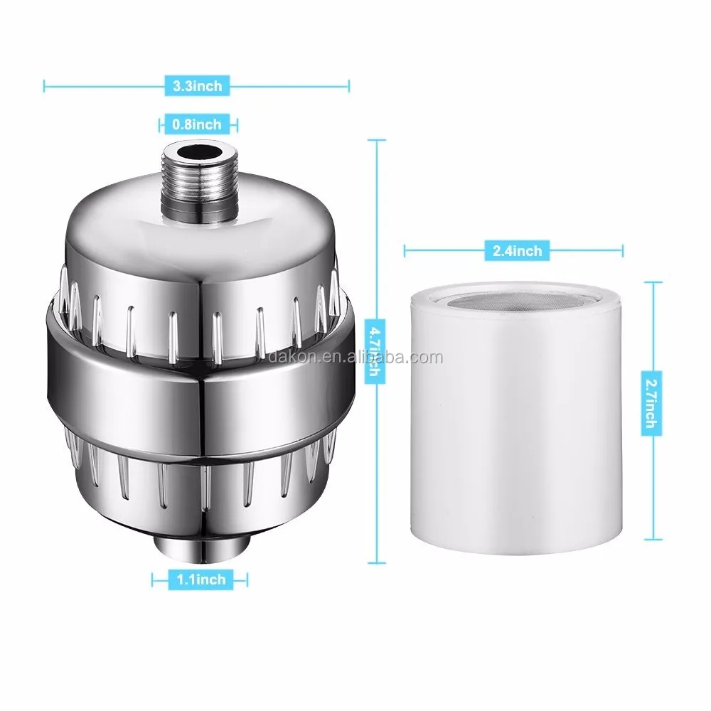 15 Stage Universal Shower Water Filter Cartridges (4 Pack) Removes