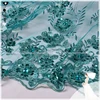 Multi Color elegant Floral Pattern 100% Polyester pearls sequin beaded lace fabric with rhinestones