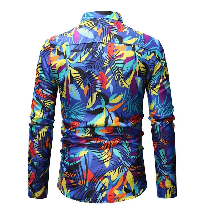 SSBZYES Mens Shirts Mens Long-Sleeved Shirts Plus Size Mens Casual Slim  Hawaiian Style Printed Long-Sleeved Shirts Flower Shirts Printed Shirts -  ShopStyle T-shirts