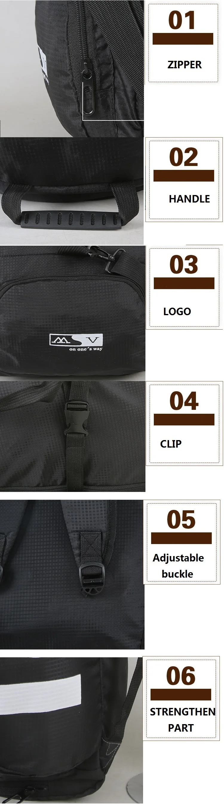 Custom sports bag men's gym fitness sports backpack bag