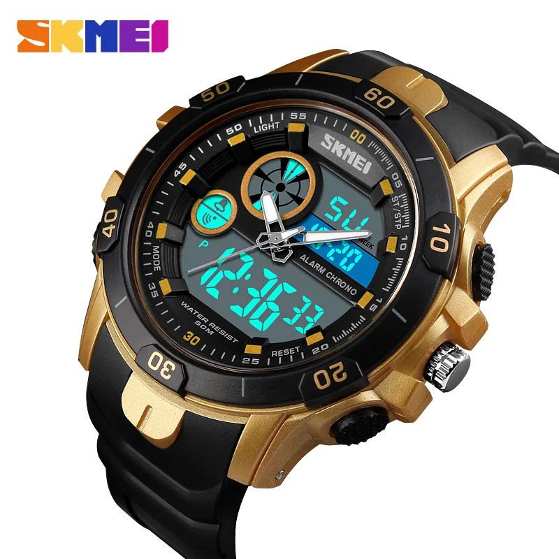 

SKMEI Men Sports Outdoor Watch Dual Time Alarm Clock Day Date Waterproof Digital Wristwatch Stopwatch Clock Relogio Masculino
