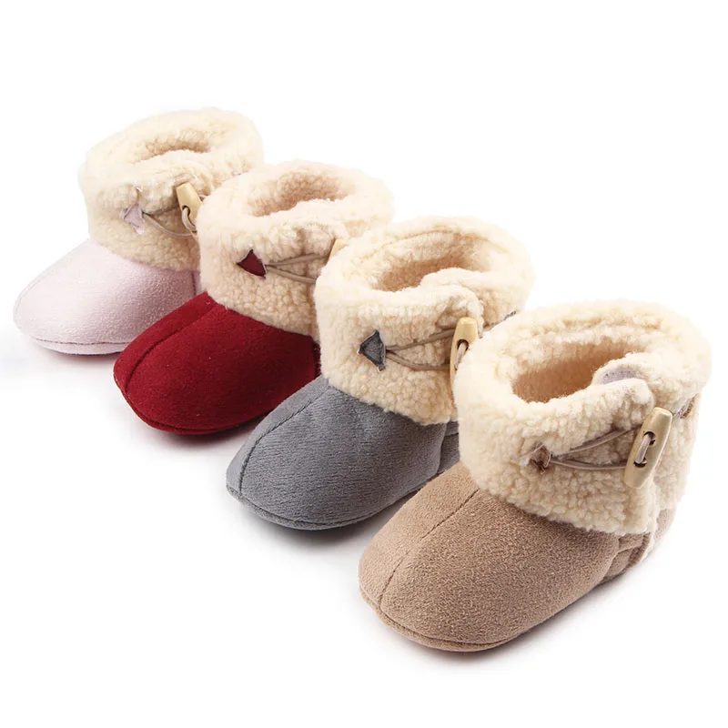 

Anti-slip warm baby winter boots for boys and girls, Beige/red/grey/pink