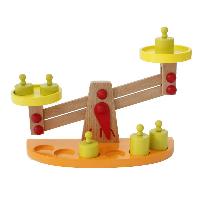 Montessori Mathematik Holzwaage Spielwaage Balance Scale