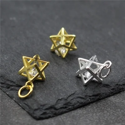 

Authentic 925 Sterling Silver Star Zircon Charm Bracelet Beads Fit Pendant Bracelet Beads DIY Jewelry, N/a