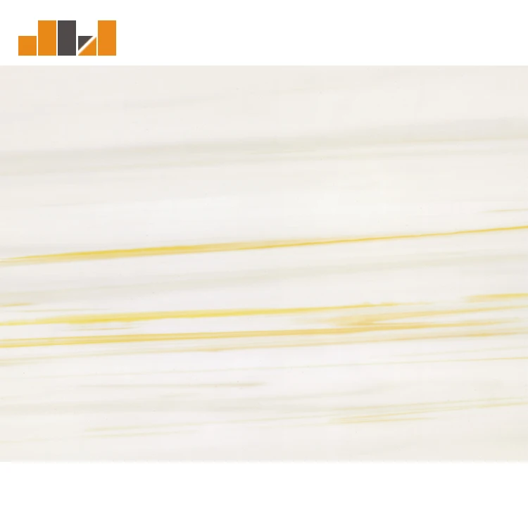 
Eco-friendly yellow veins countertop artificial stone nano crystallized panel 