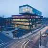 exterior reflection structural steel building glass facade curtain wall