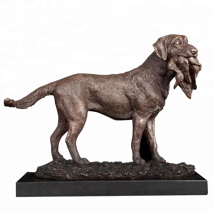 

ArtsHom DW-039 Hunting Dog With Prey Bronze Statue Bronze Metal Art Animal Dog Figurines For Indoor Decoration