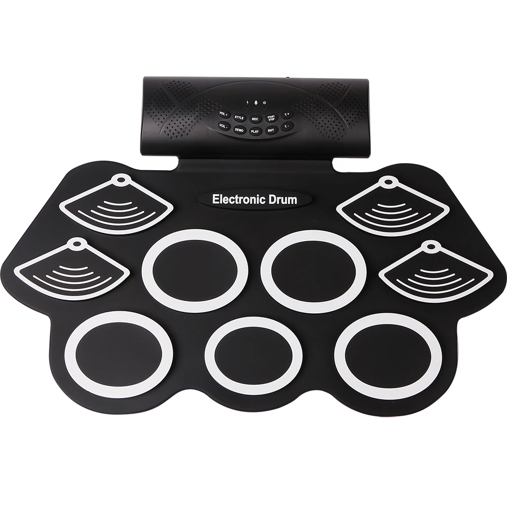 Electric Digital Acoustic 9 Pad Roll up Drum Set for Educational Kids Music Instrument Electronic Drum Set