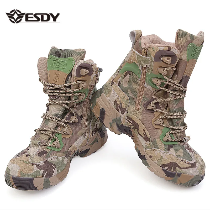 

ESDY CP Camo Assault Military boot combat boots military Tactical Boots