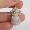 Hip hop 10 k gold micro setting real cheap diamond pendant jewelry