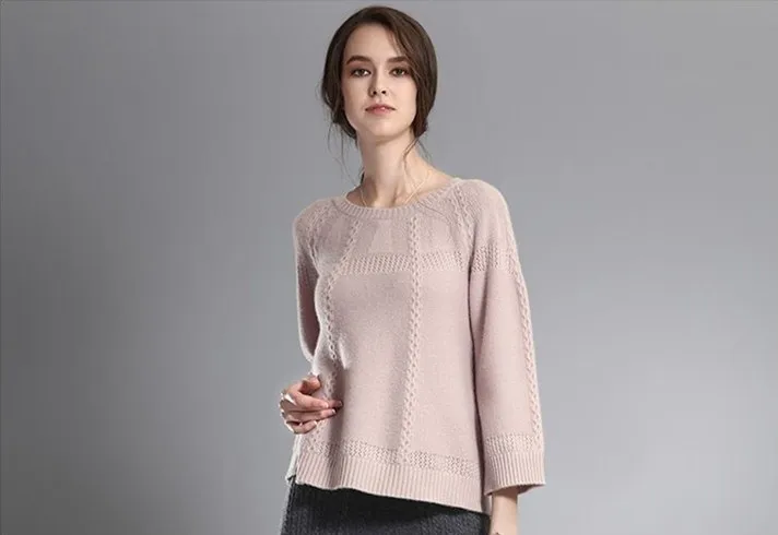 China Wholesale 100% Cashmere Sweater Women Knitted Elegant Pullover ...