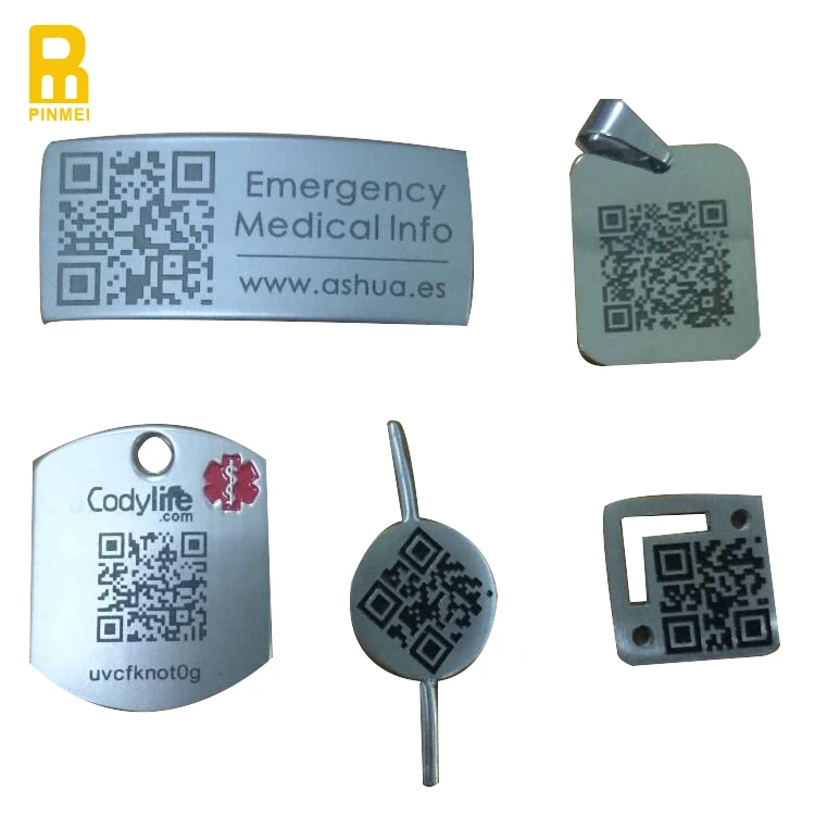 Custom Stainless Steel Qr Code Tag Emblem Metal Nameplate Buy Qr Code