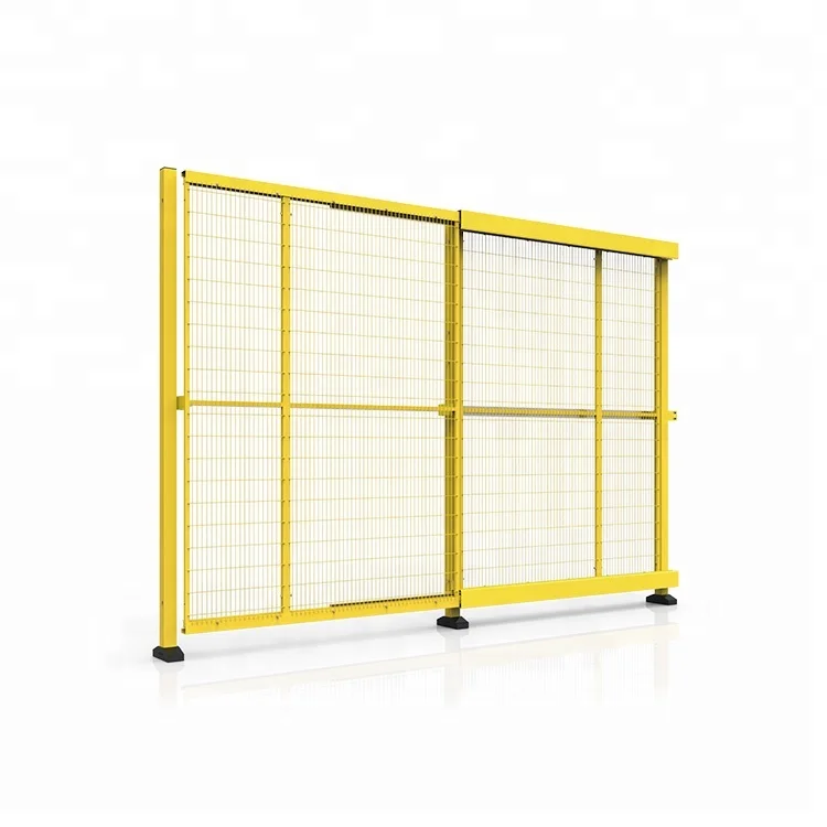 

Fence door industrial fence suspended fence door, Black/yellow/gray