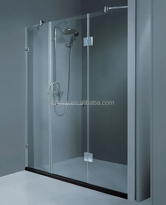 frameless tempered glass sliding shower door K-3