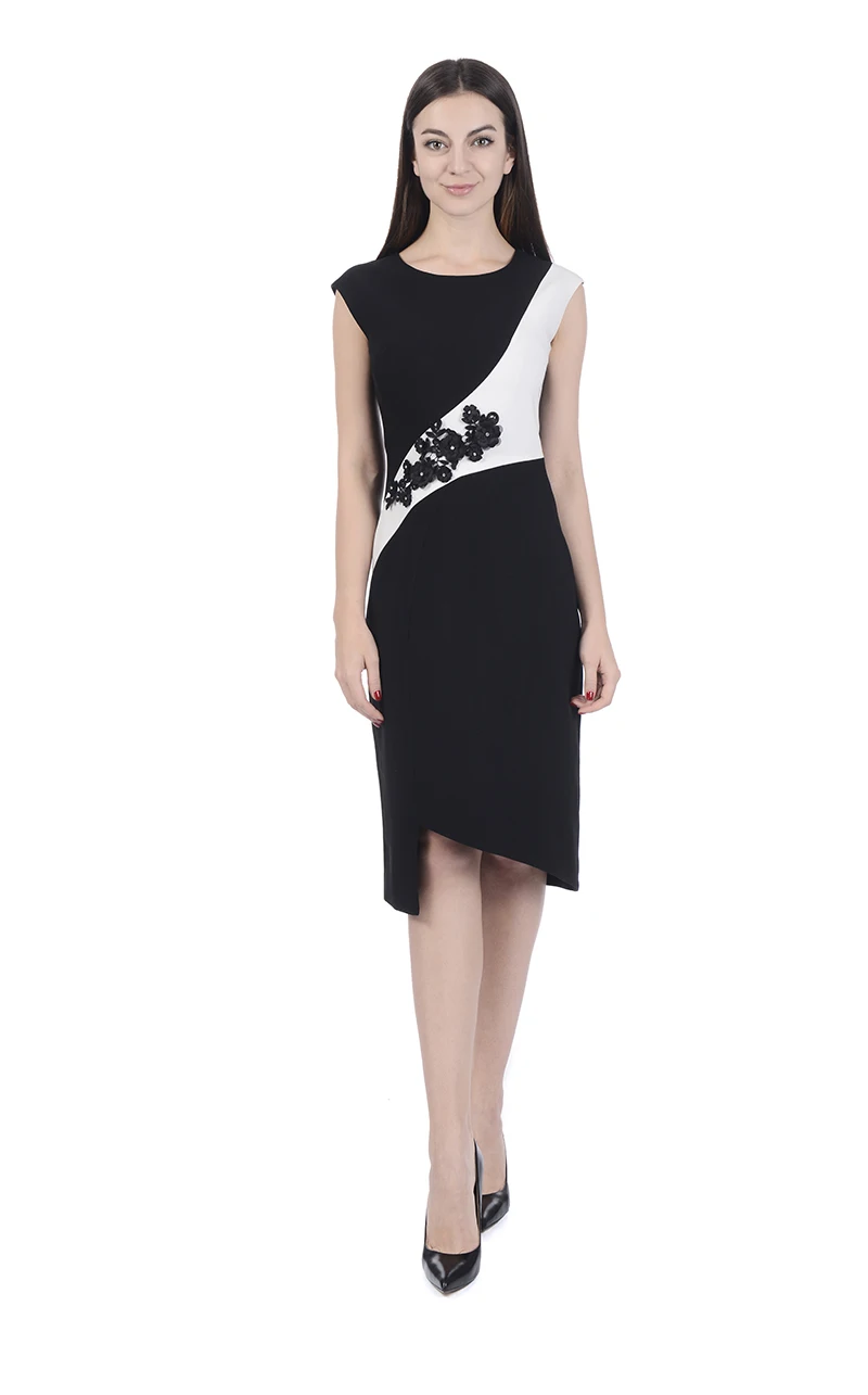 Spring Women's Casual Wear for Work Office Career Sheath Dress Sleeveless Elegant Wear Cocktail Dress 2019 New