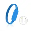 Cheap price 2 in 1 portable micro usb charging Bracelet usb cable for iphone for type-C for android