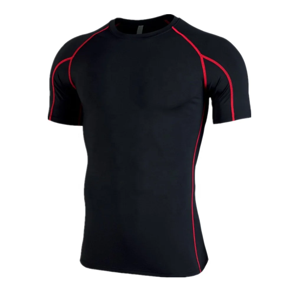 

Training Elastane Rashguard MMA Jiu Jitsu Rash Guard Short Sleeves Gym Wear Wholesale, Black