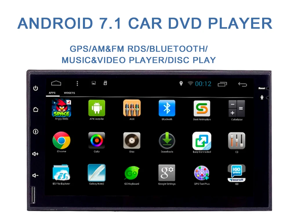 7'' Car Multimedia Player 2 din Android 7.1 Quad Core Universal GPS Radio GPS Stereo Audio Player for nissan no dvd