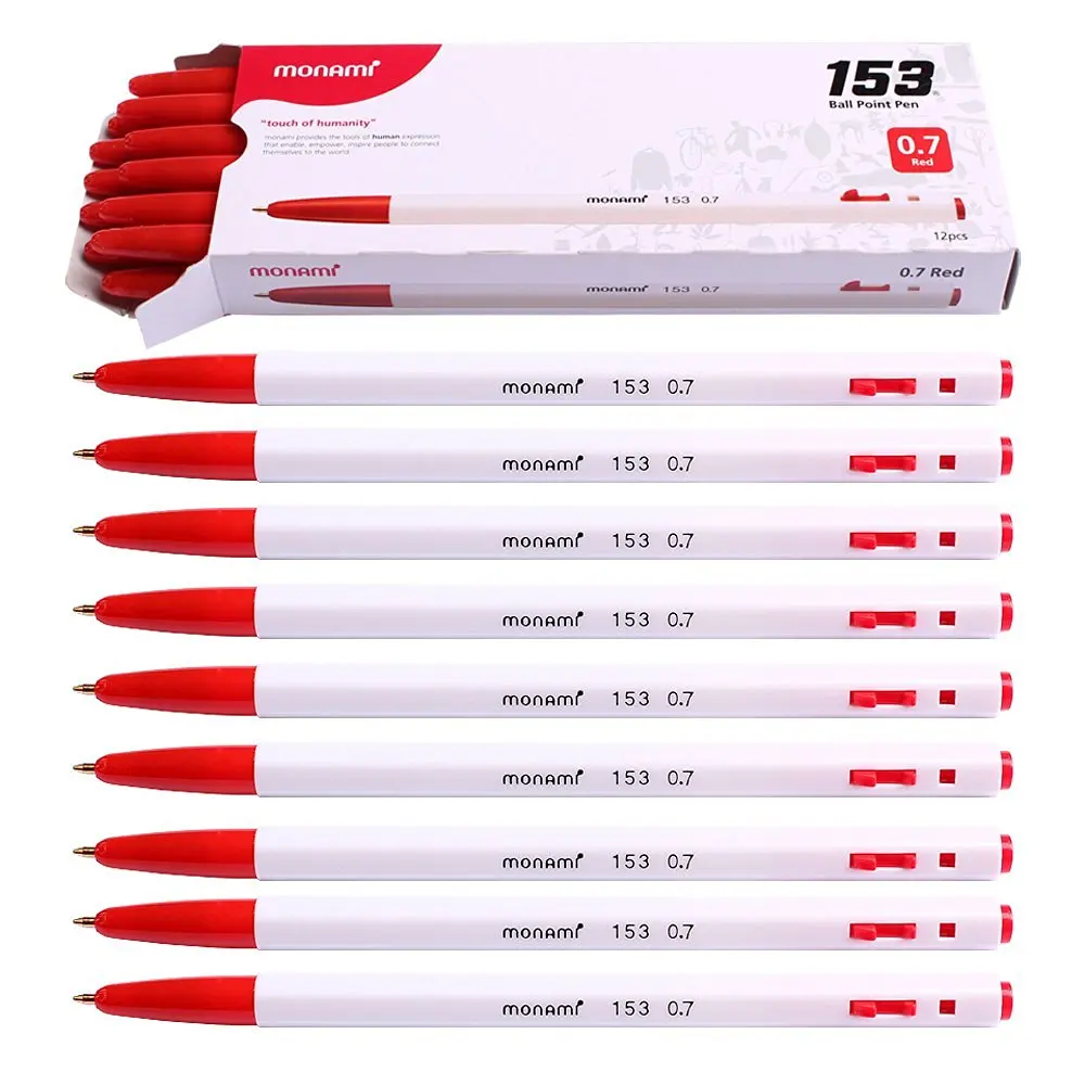 Monami New Releases 153 Ballpoint Pen 1.0 Mm Dozen Box Black Ink