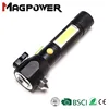 Emergency Multi High Quality ledflashlight Tool XPD+COB led torch flashlight is versatile safety hammer with blade flashlight