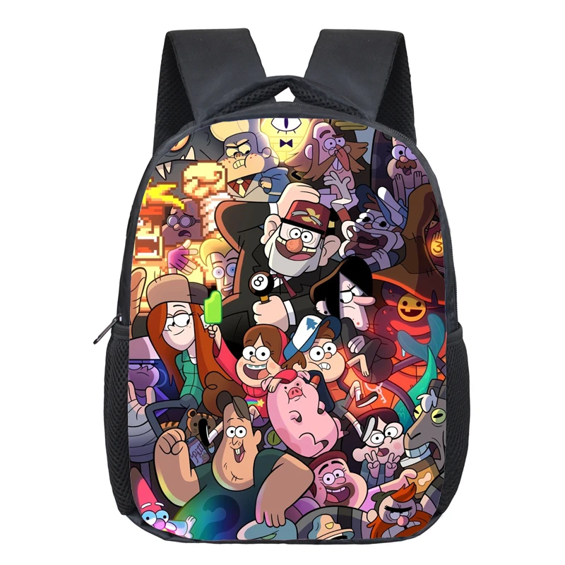 

Cartoon Gravity Falls Backpack For Girls Kids School Bags Baby Toddler Mabel Bag Children's Kindergarten Backpack Gift, Black
