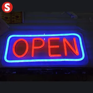 Battery powered led open sign