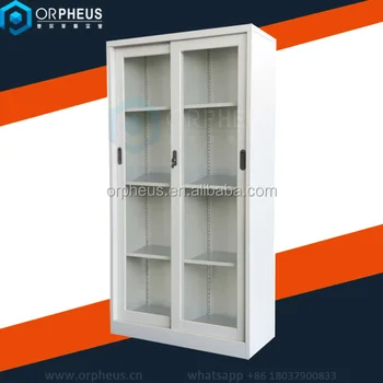 Full Height Glass 2 Door Sliding Filing Cabinet Specifications