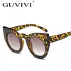 GUVIVI Outdoor sunglasses China wholesale Style eyes sunglasses High quality Oversize Leopard Cat eye China sunglasses