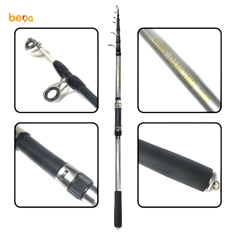 2.7m4.5m Telescopic 100300g Surf Casting Fishing Rod Carbon Super