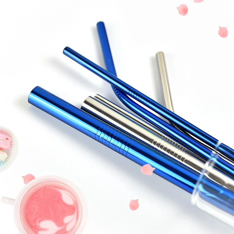 
Customized Colorful Stainless Steel Metal Straw Set In Stock 