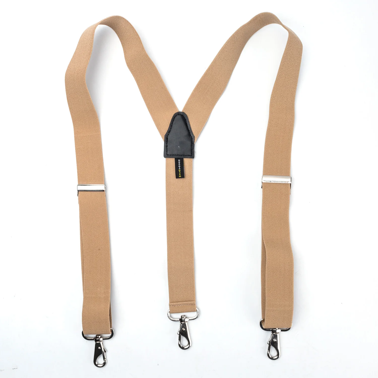 New Men's Elastic Plastic Clipend Black Tan 1.5inch Xback Hookon