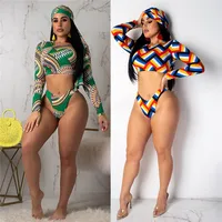 

Lifu Summer Sexy Long Sleeve Two Piece Women Bikini Swimwear & Beachwear