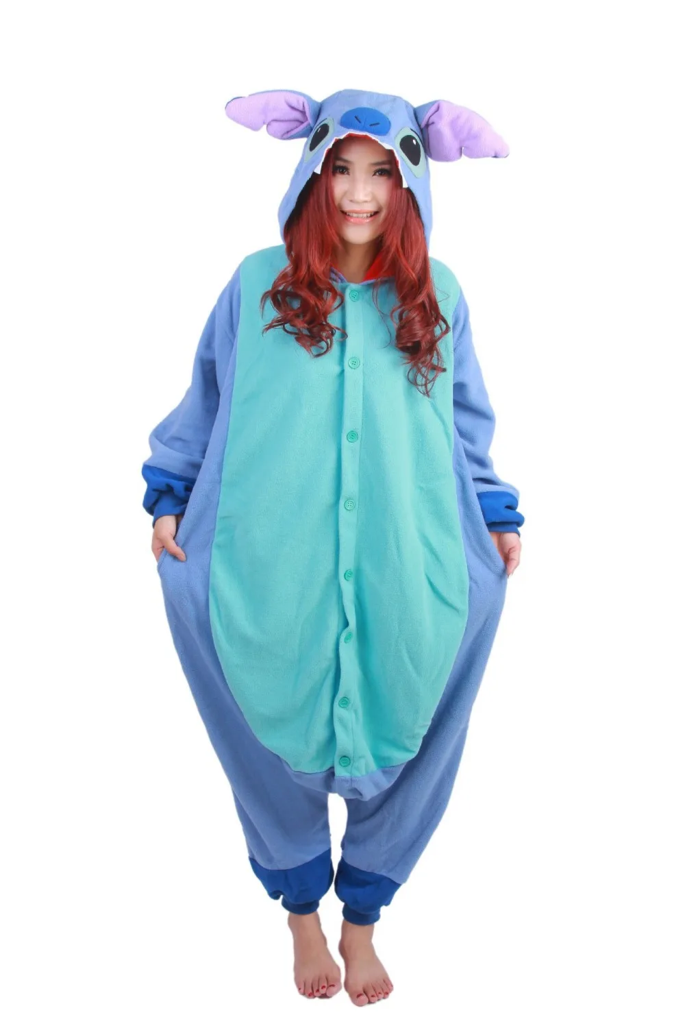 Azul Stitch pijamas adultos Onesie animales mamelucos para