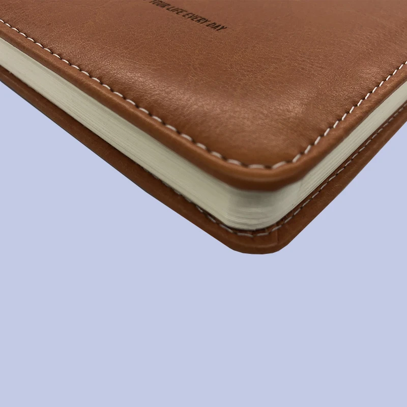 
Stamp Handmade Pu Calender Vintage A5 Display Guest Executive Leather Cover NoteBook 