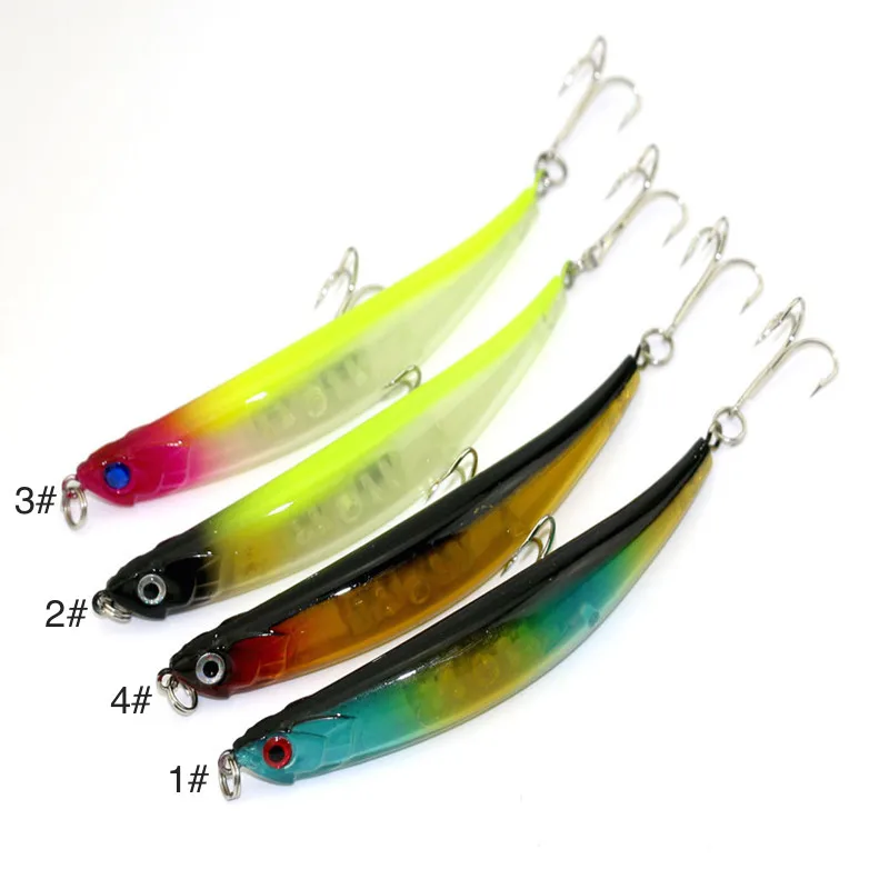 

Minnow bait saltwater unpaint 11.5cm 11.8g fishing handmade hard lures minnow, 4 available colors to choose