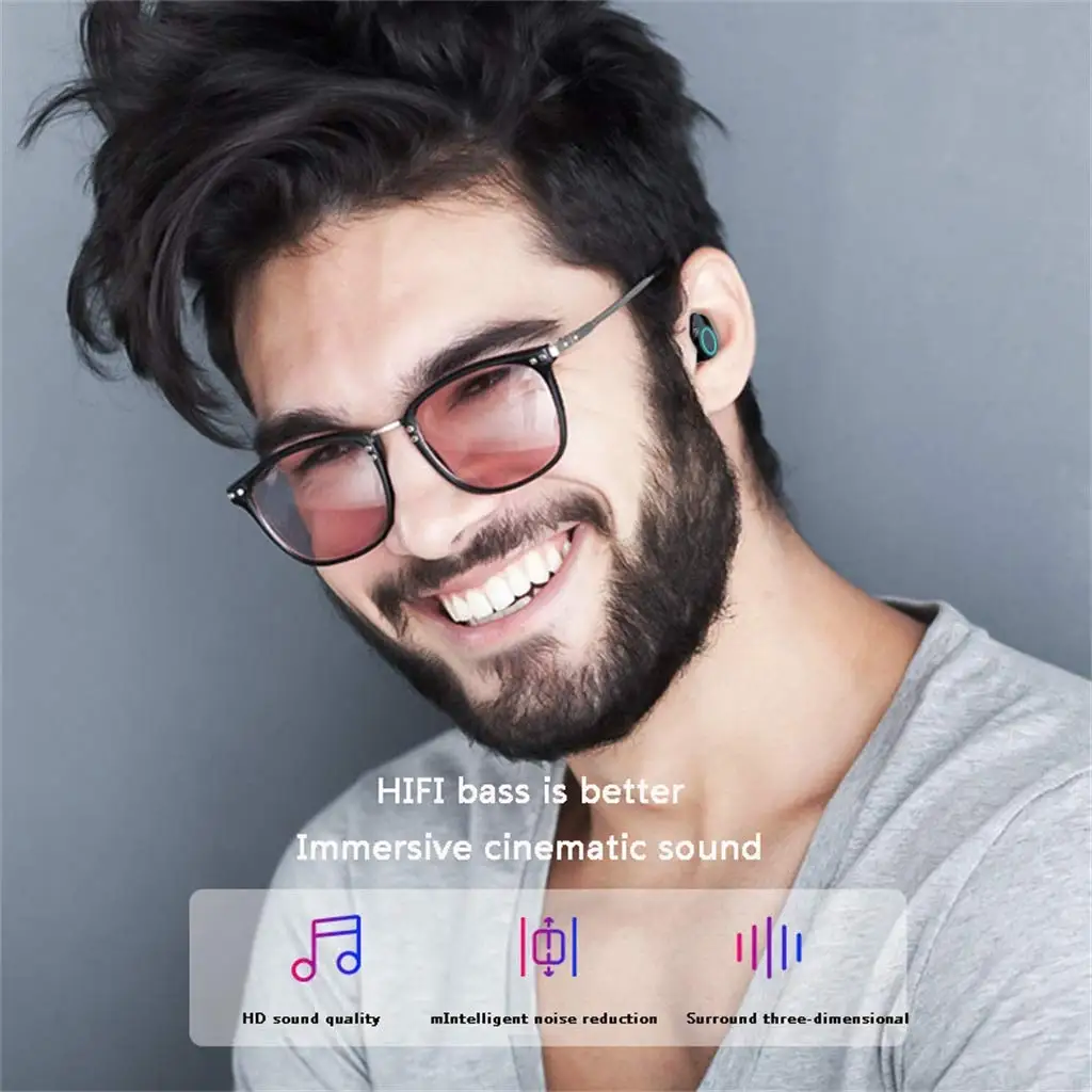 Good price x6 waterproof HD sound bass TWS 5.0 wireless sport headphone earphone with microphone