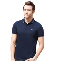 

In Stock Polo T Shirt Embroidery Logo Long-staple cotton Men's Golf Polo Shirt Provide ODM/OEM service