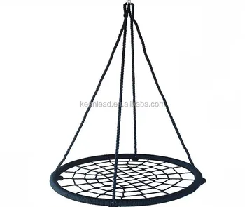 Children S Swing Seat Suspended Hanging Egg Chair Round Spider Web Platform Children Swings Round Buy Egg Chair Outdoor Children S Swing Seat Round