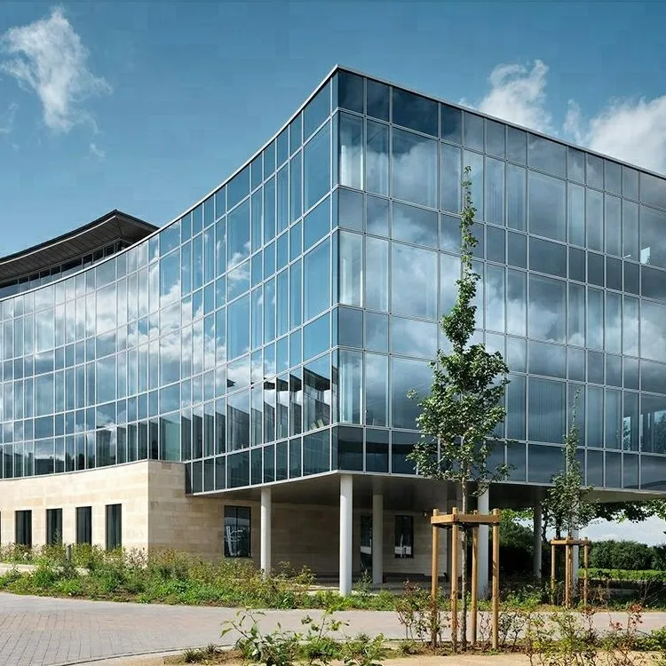 exterior glass wall panels frameless glass curtain wall price