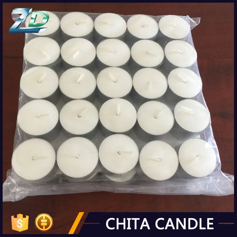 4hours Paraffin Wax White Box Packing Tealight Candle With Straight
