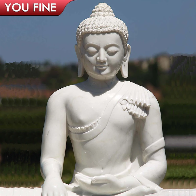 
Hand Carved Natural Marble made Large Sitting Buddha Statues for Sale 
