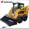rated load 1000kg wheel skid steer loader with big flow and multer attachments